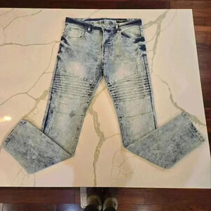 South Pole Skinny Distressed Light Wash Jeans Mens Size 34
